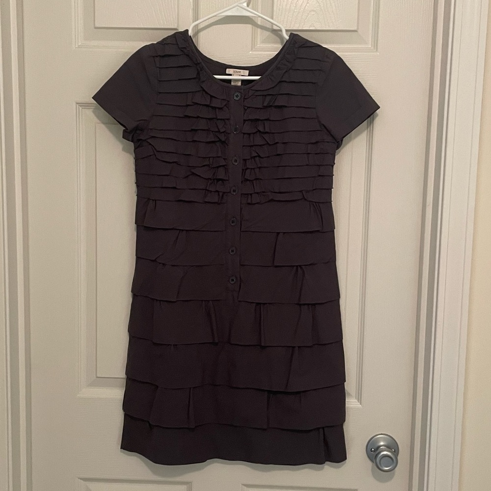 J Crew ruffle shift dress